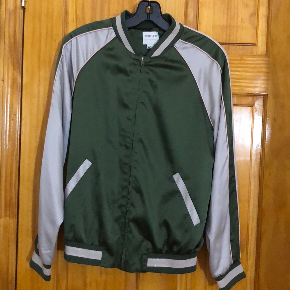 Forever 21 Graphic Bomber Jacket